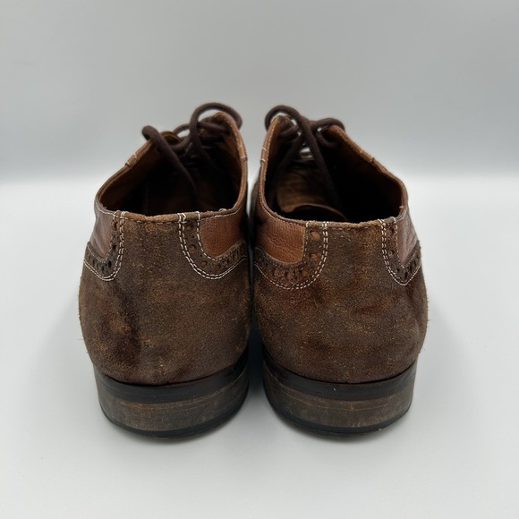 Johnston Murphy 1850 Dress Shoes‎ Mens 13 M Oxford Wingtip Brown Lace Up Casual - Picture 6 of 11